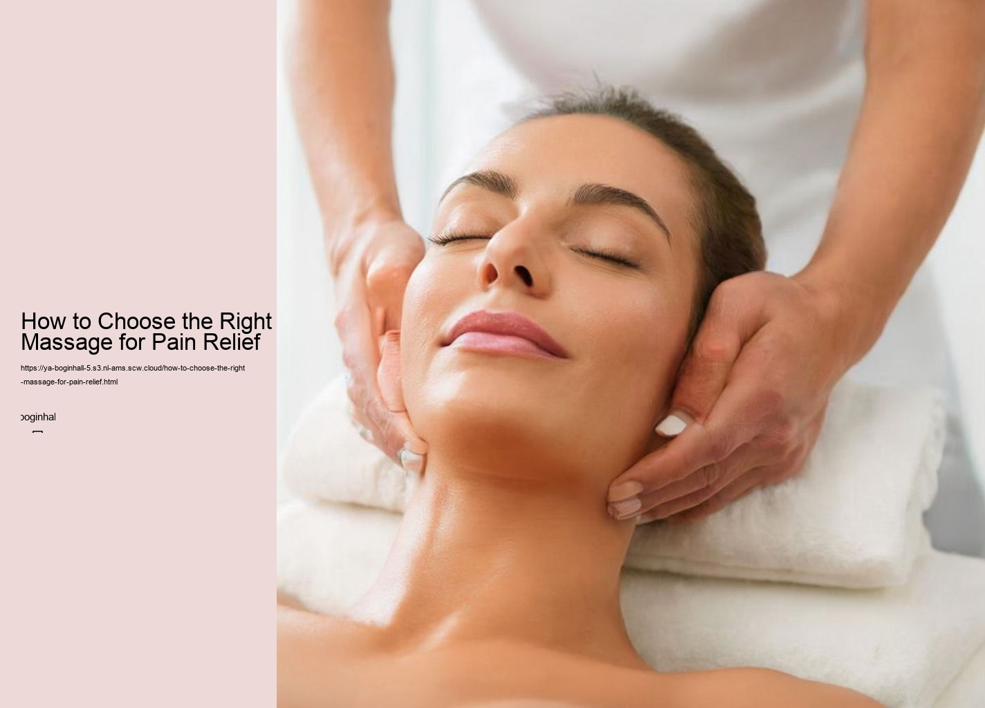 How to Choose the Right Massage for Pain Relief